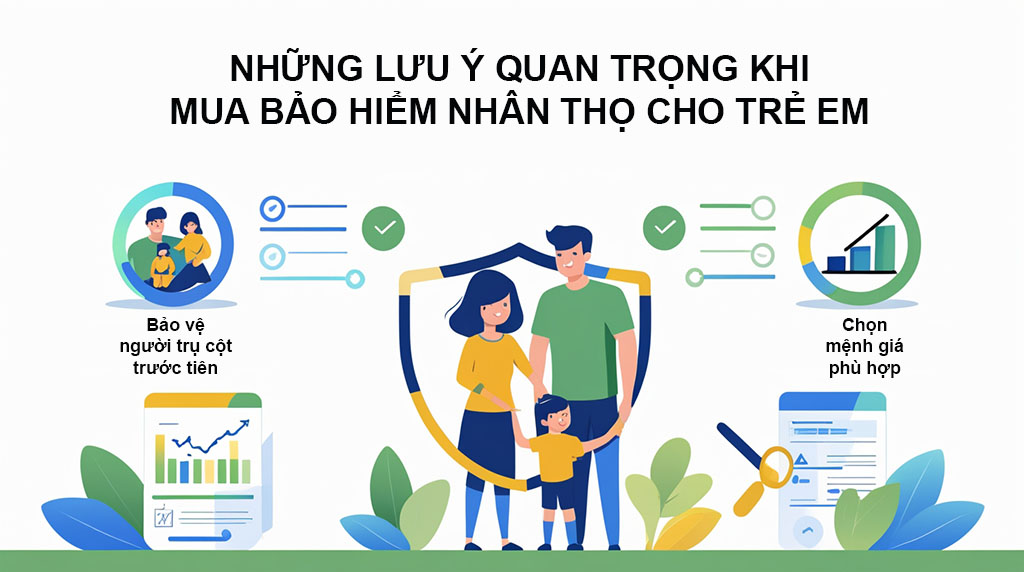 Những lưu ý quan trọng khi mua bảo hiểm nhân thọ cho trẻ em