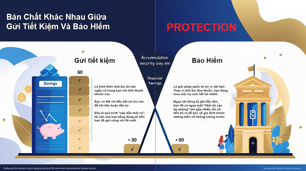 So sánh bảo hiểm nhân thọ và tiết kiệm. Bản chất là khác nhau