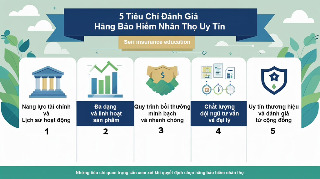 5 tiêu chí đánh giá hãng bảo hiểm nhân thọ uy tín